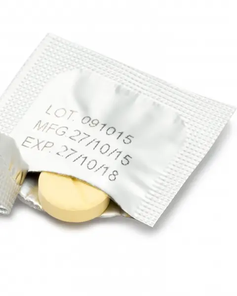 Marcaje y codificación en bolsita de aluminio