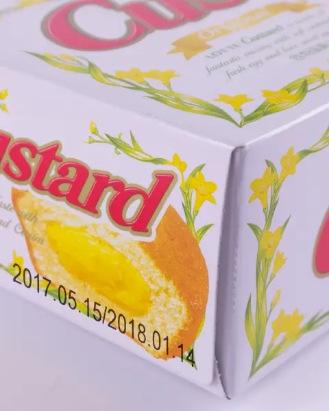 Marcaje industrial caja de papel recubierto