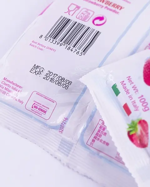 Marcaje y codificación Anser en bolsa de plástico