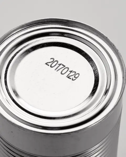 Codificación industrial lata de aluminio