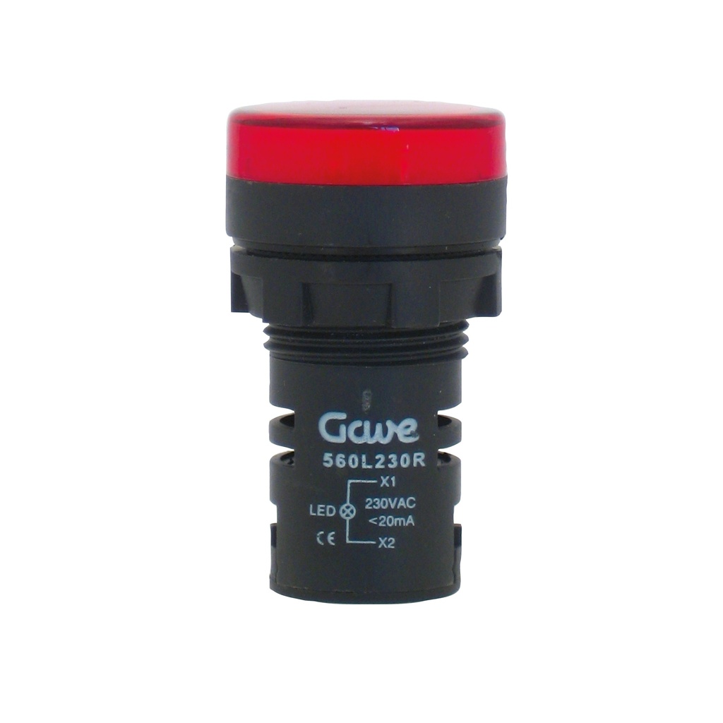 PILOTO MULTILED D. 22,5MM 230V ROJO