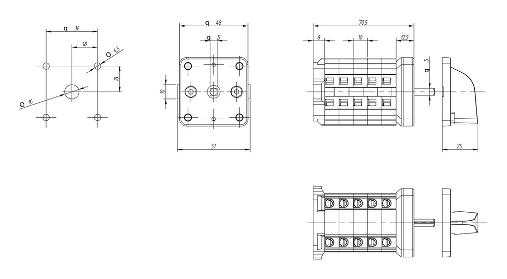 CONMUTADOR  ESTRELLA TRIANGULO INVERSOR 12A.D0