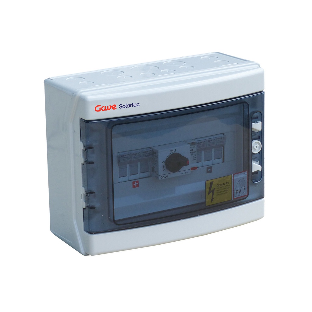 CAJA MODULAR CONEXIÓN PV - 3STR.FUS 15A + PROTECTOR SOBRETENSION UN 220V