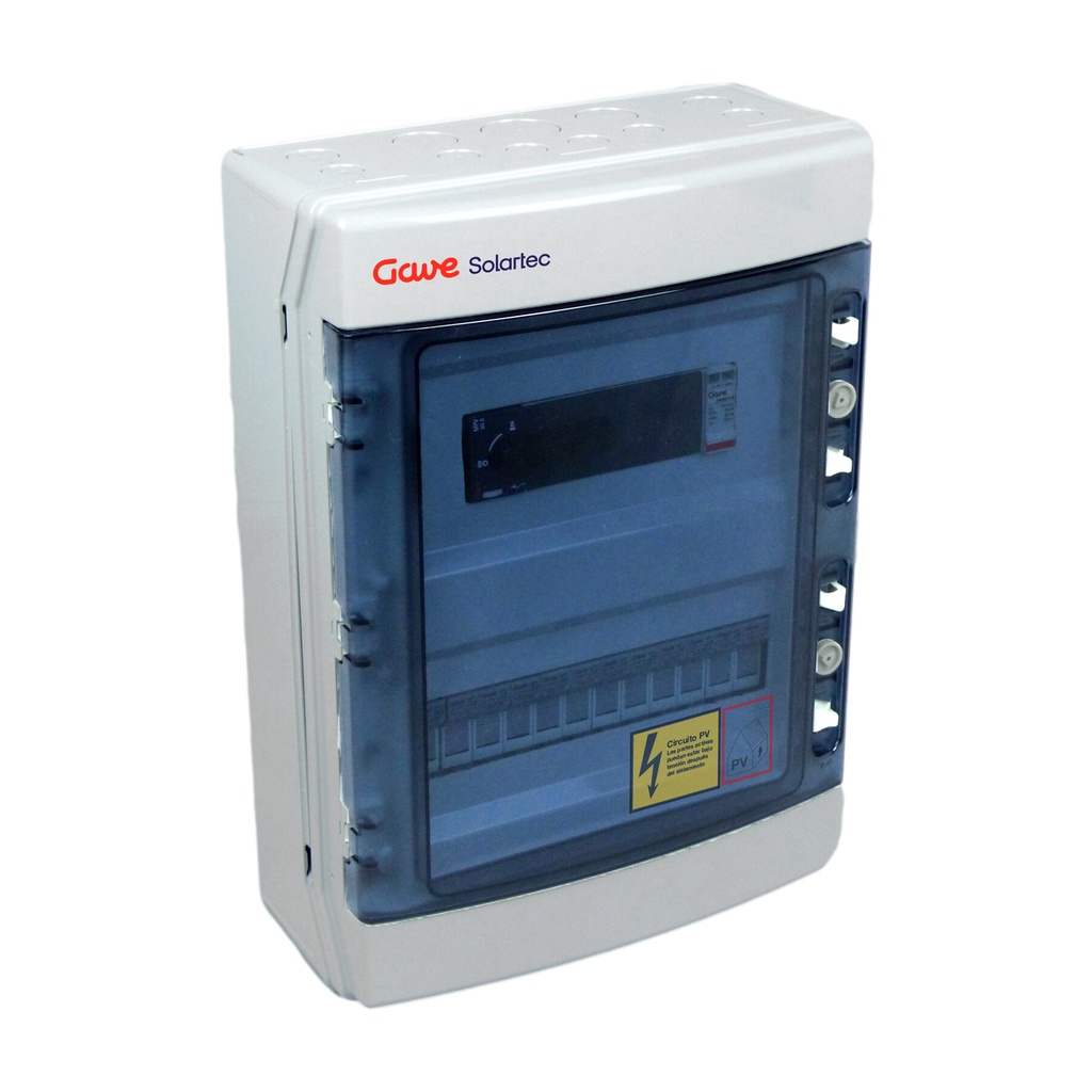 CAJA MODULAR CONEXIÓN PV - 6STR.FUS 12A + PROTECTOR SOBRETENSION UN 75V