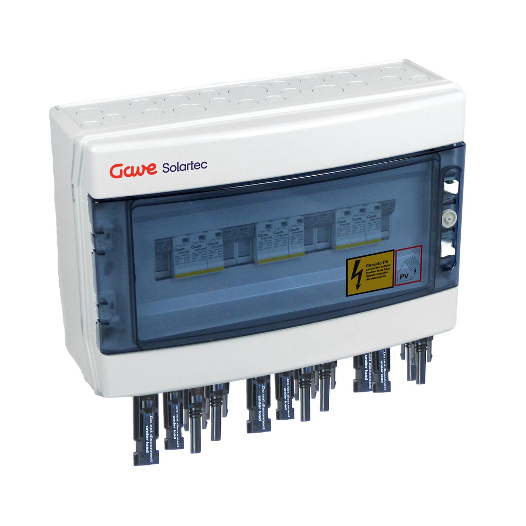 CAJA MODULAR CONEXIÓN MC4 3MPPT - 1STR.FUS 15A - SIN SECCIONADOR + PROTECTOR SOBRETENSION II